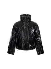 Men's Winter Reflective Line Bread Coat Thickened